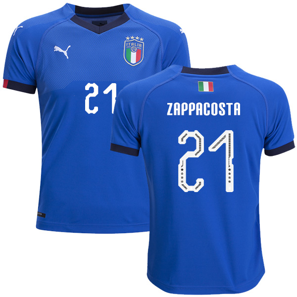 Italy #21 Zappacosta Home Kid Soccer Country Jersey